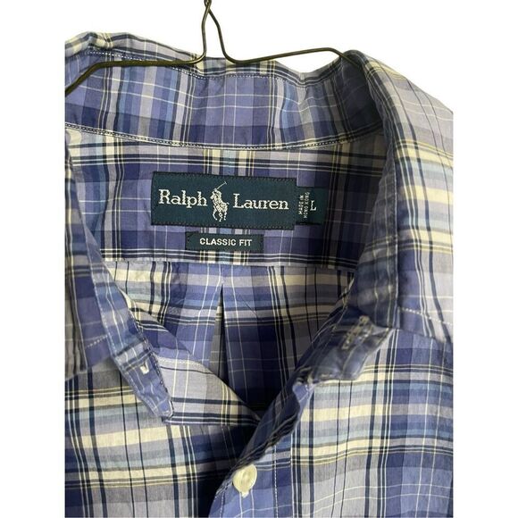 Ralph Lauren Mens Multicolor Cotton Classic Fit Short Sleeve Shirt Size Large - Picture 8 of 10